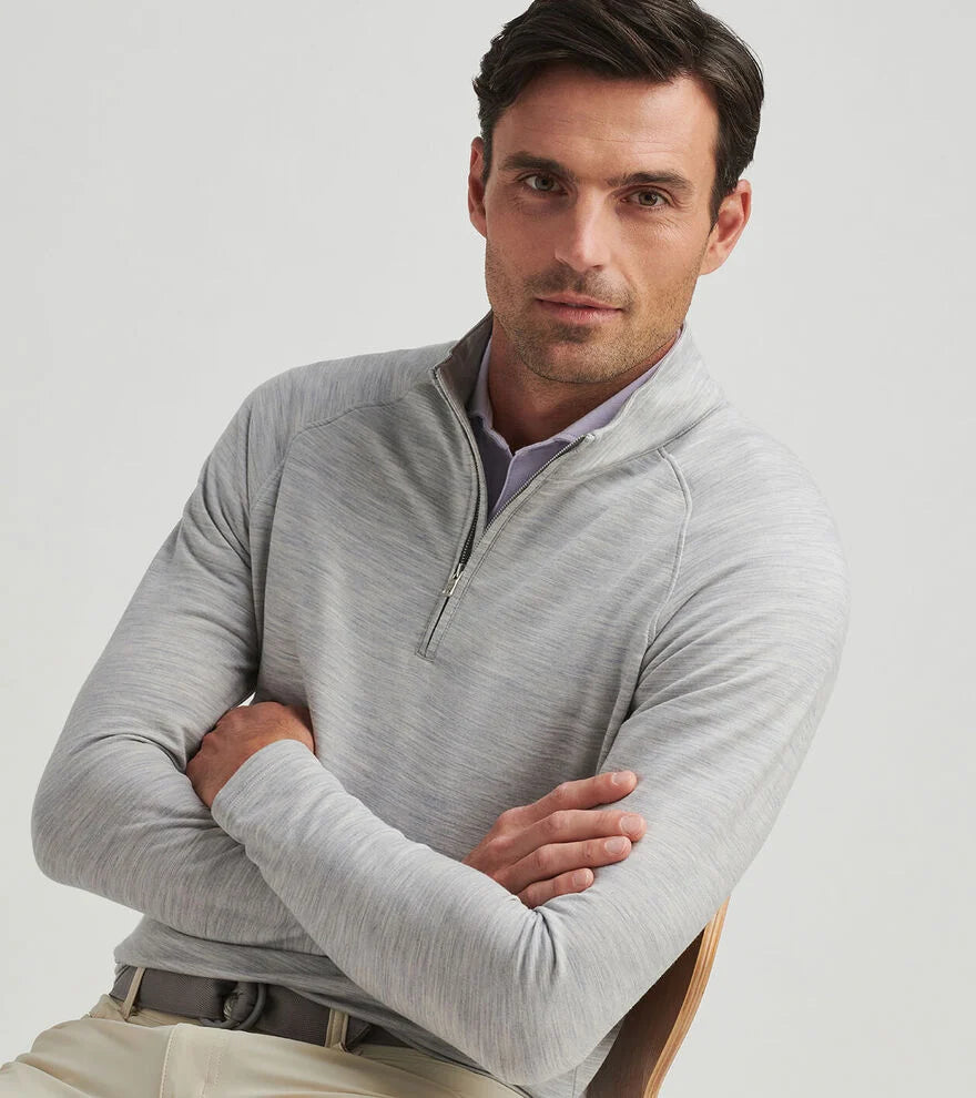 Peter Millar Excursionist Flex Heathered Performance Pullover