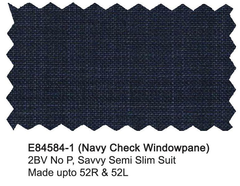 Enzo Super 150 Wool Suit- 84584-1 (Navy Check Windowpane)
