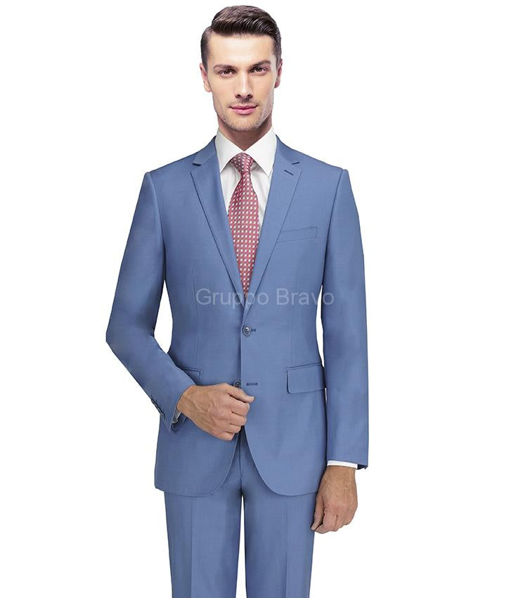 Mantoni Super 140 Wool Suit- Sky Blue 40901-9
