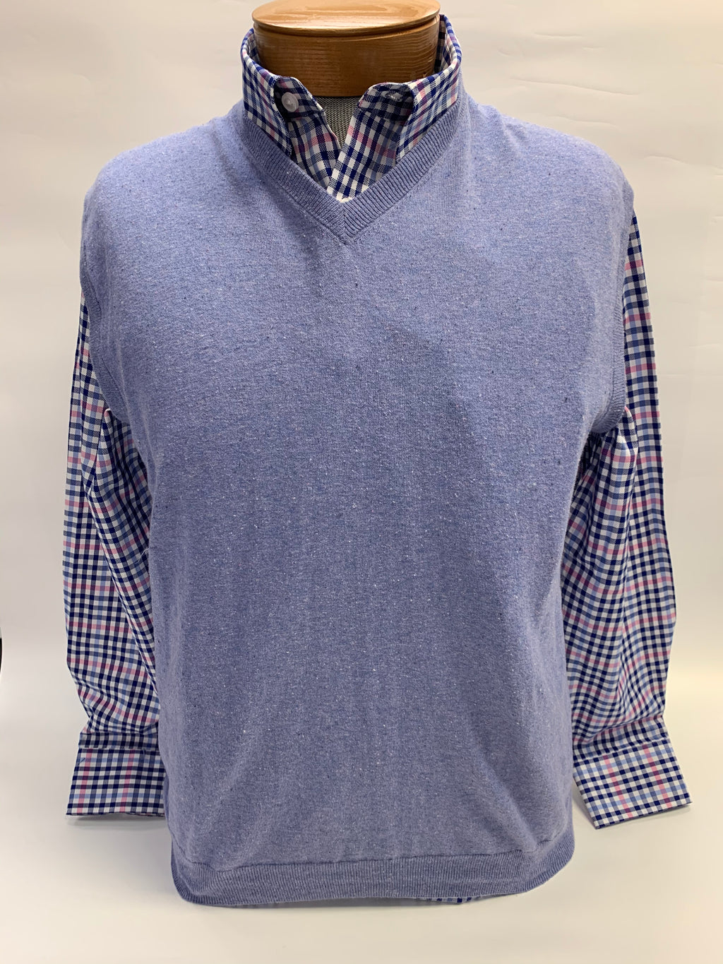Giovanni’s Cotton/Cashmere Sweater V-Neck Vest S1803