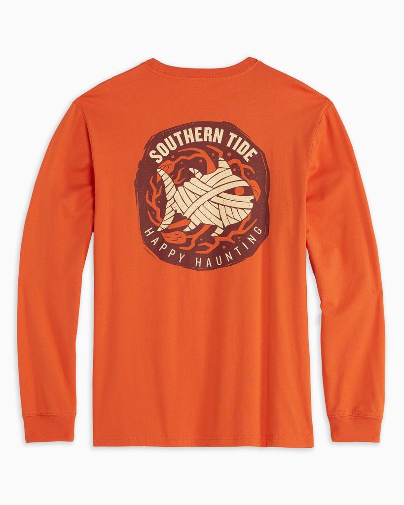 Southern Marsh Men's Alabama Authentic Heritage Long Sleeve Tee - Orange, Graphic Pocket Tee, Size Large