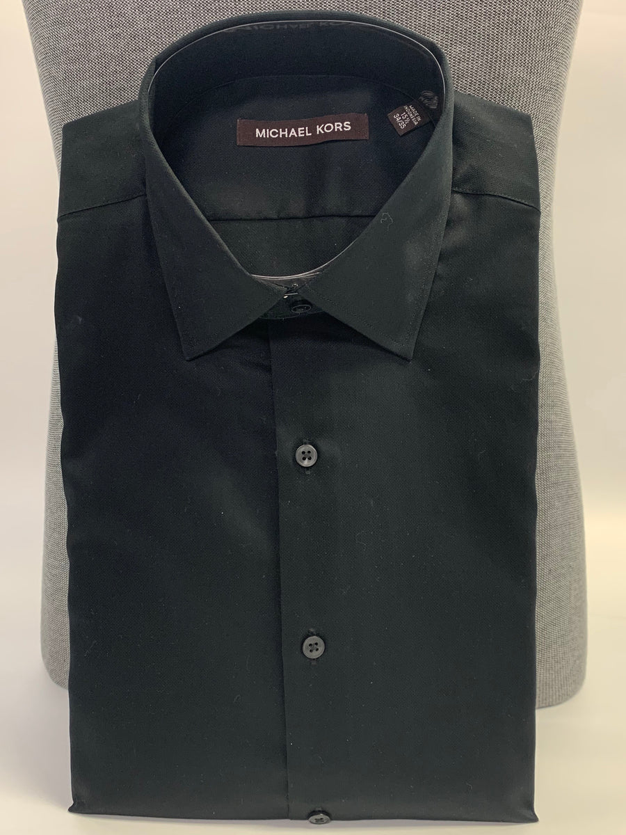 michael kors black dress shirt Michael Kors Mens Black Button Up Shirt XXL Classic Fit Long Sleeve Dress  Shirt