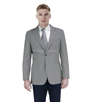 Enzo Wool Jacket Sport Coat - Light Gray - E95017-1