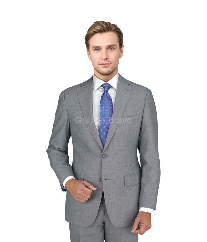 Enzo Super 150 Wool Suit- 84586-1 (Lt. Gray Sharkskin)