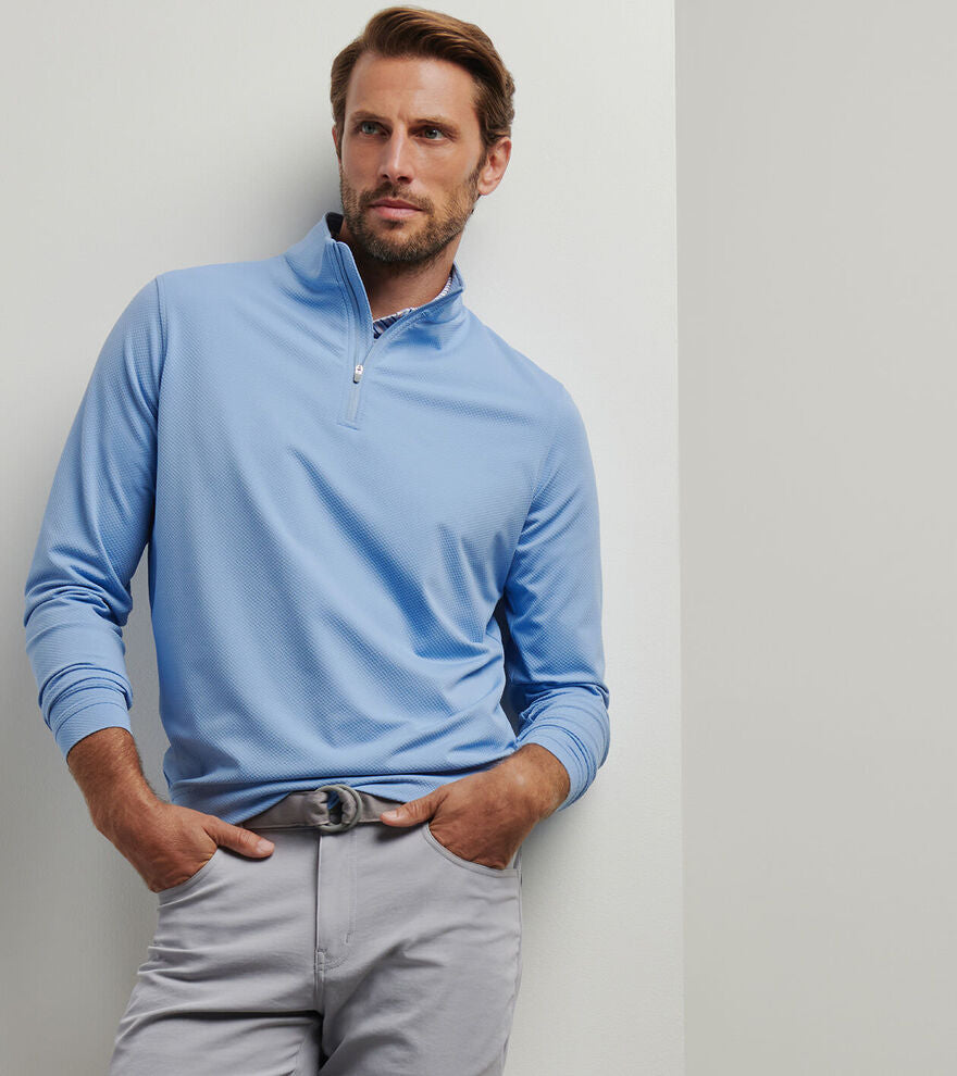 Peter Millar Perth Cross-Hatch Performance Quarter-Zip MS25EK40D