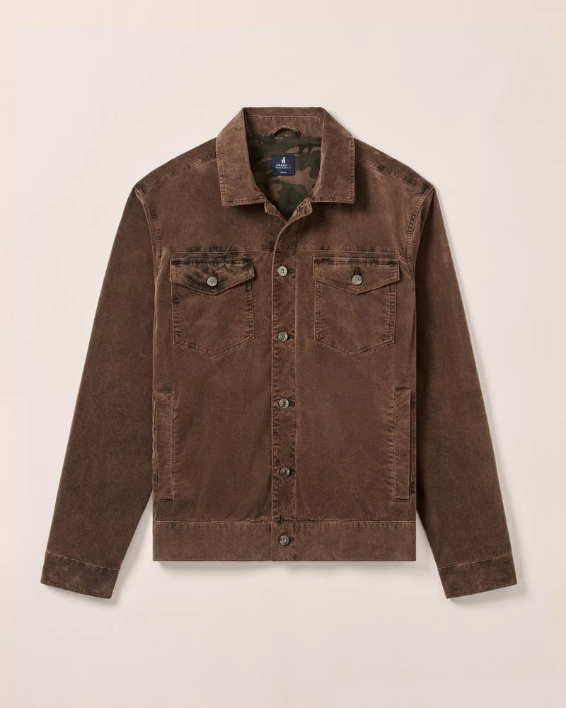 Johnnie-O Rett Garment-Dyed Stretch Corduroy Trucker Jacket JMJK100360