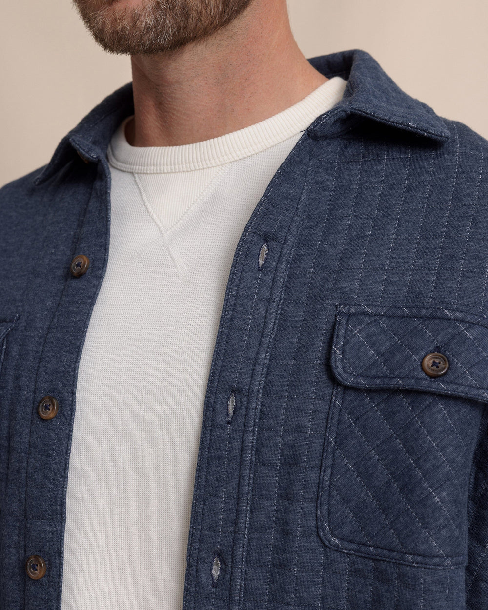 Southern Tide Fairwood Quilted Knit Shacket 11150