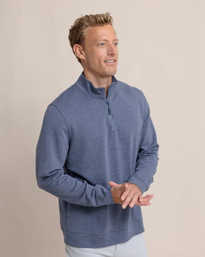 Southern Tide Whyche Interlock Heather Quarter Zip 11148