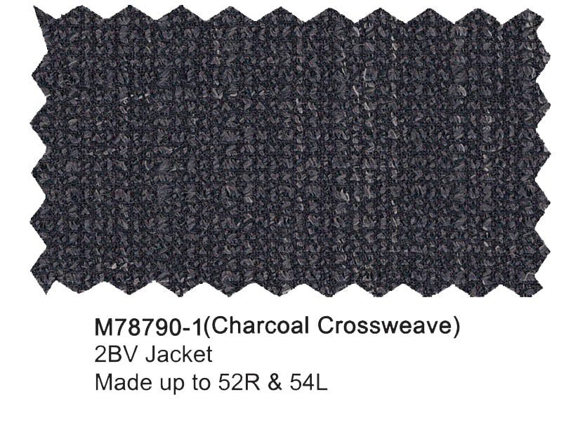 Mantoni Sport Coat Charcoal Crossweave Hopsack M78790-1