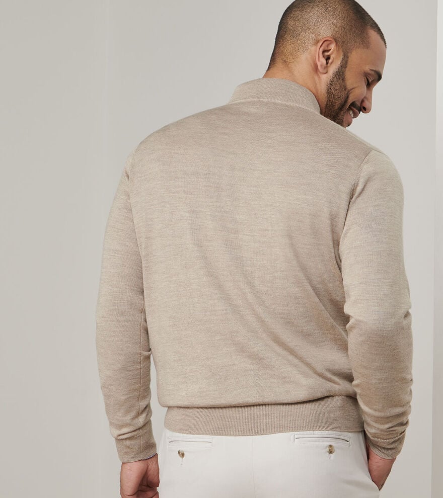 Peter Millar Autumn Crest Suede Trim 1/4 Zip MF25S03