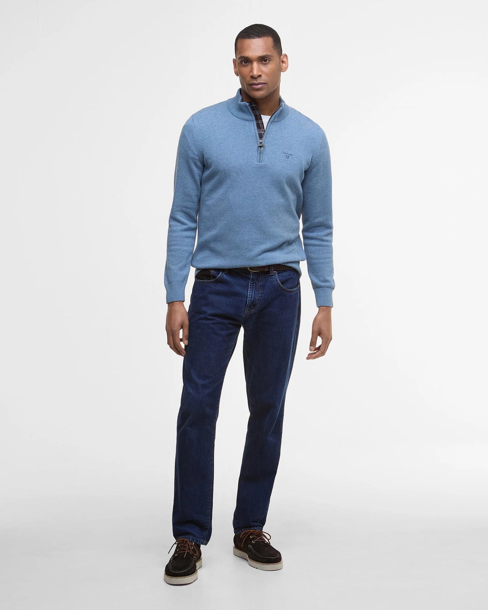 Barbour Cotton Half Zip Jumper MKN1074