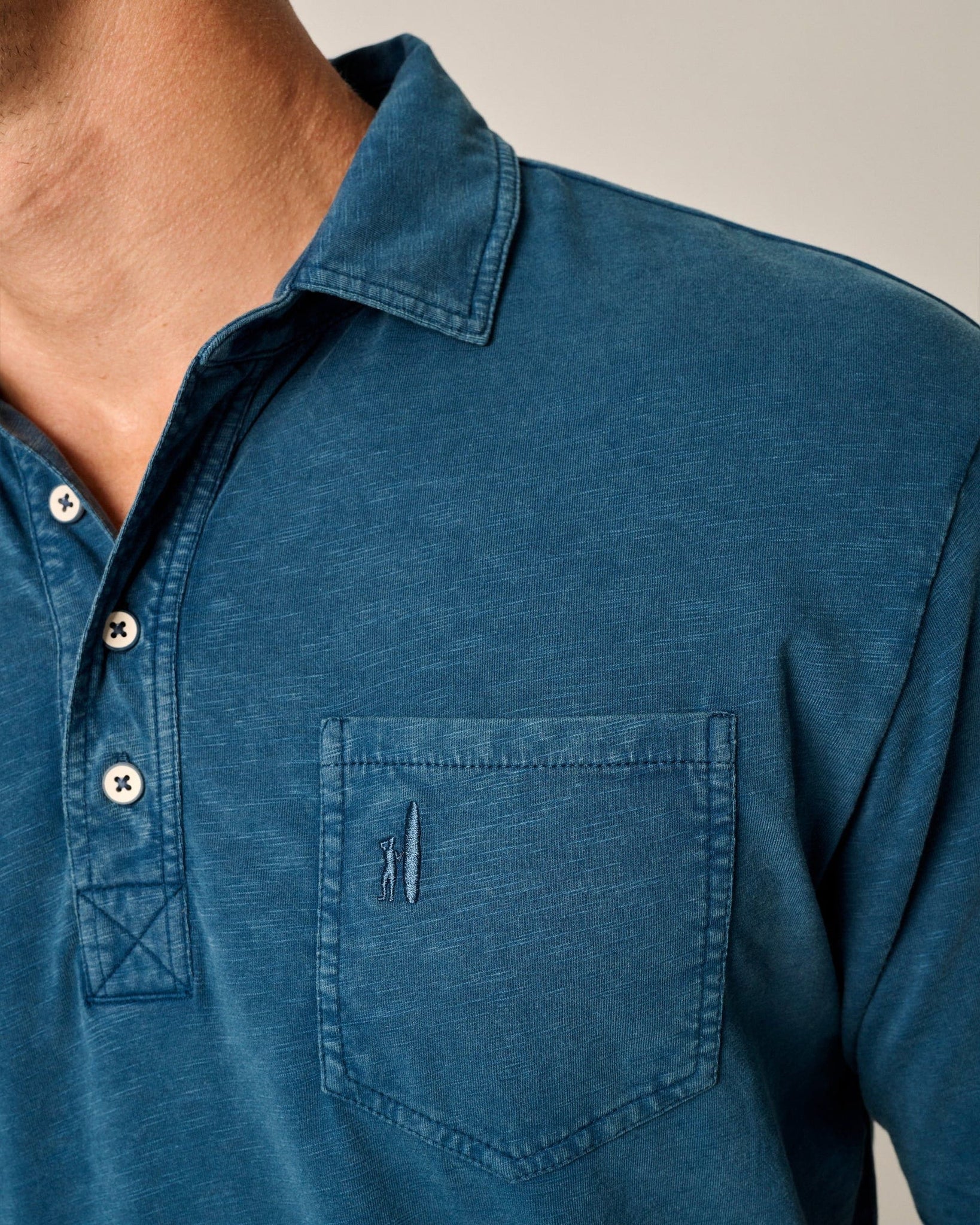 Jonnie-O Original 4 Button Polo Coastal Wash JMPO8180