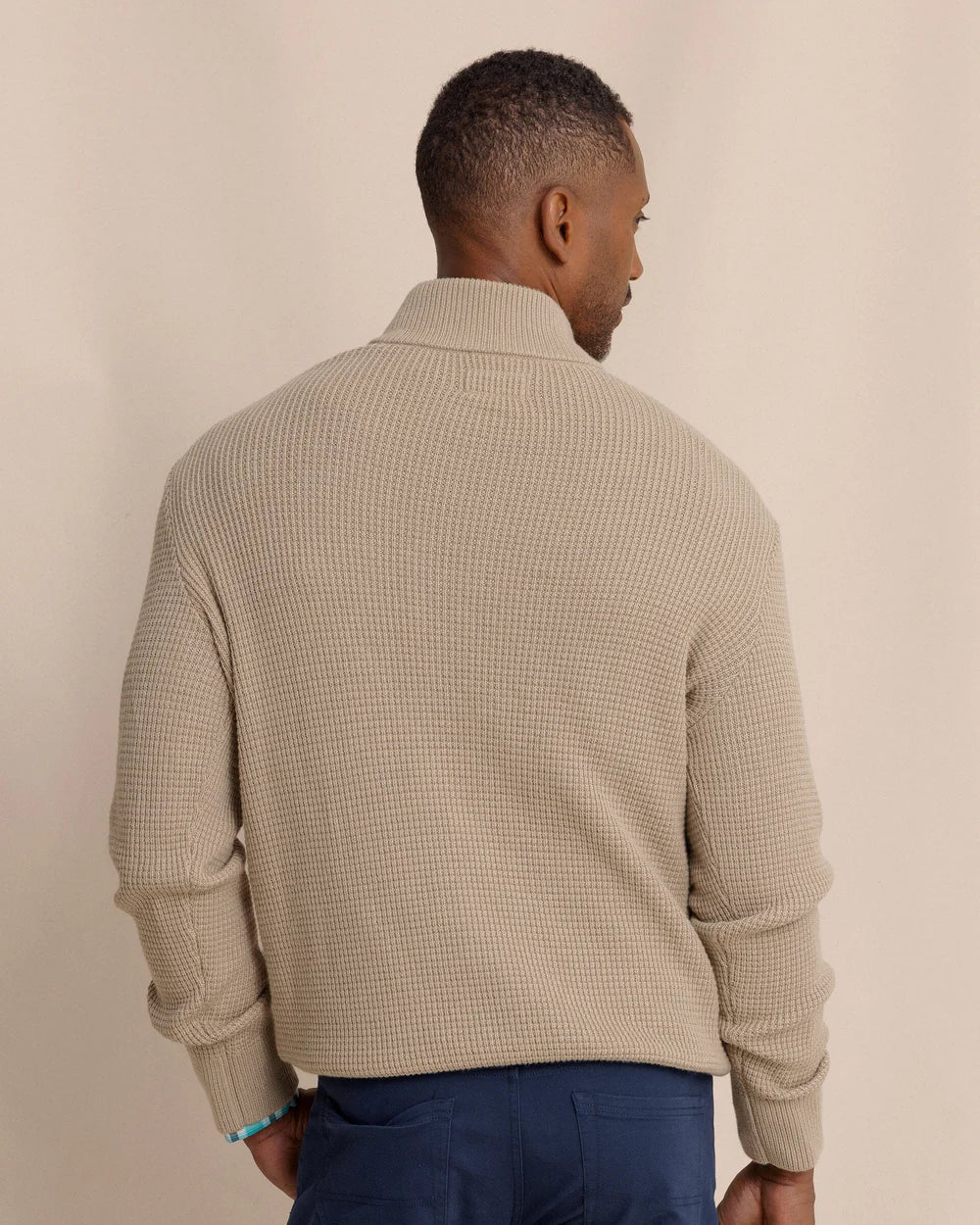 Southern Tide Bass Creek Heathered Quarter Button Sweater 11934