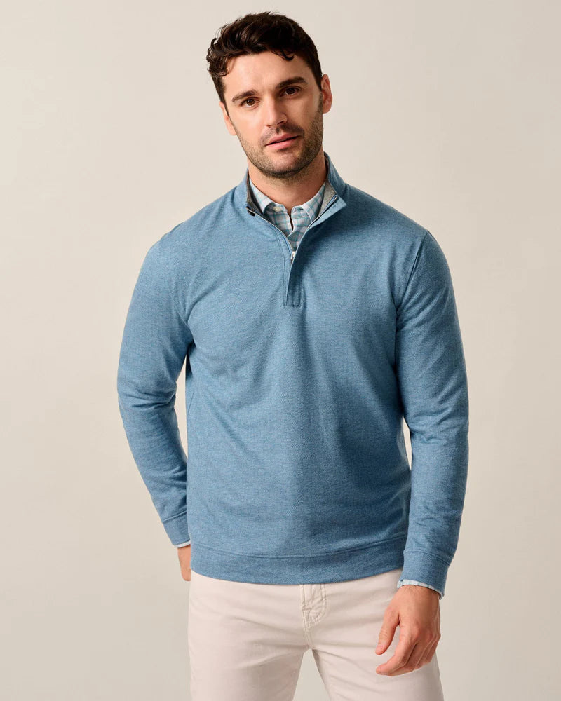 Johnnie O Rubin Herringbone Cashmere Blend 1/4 Zip Pullover JMKO100500