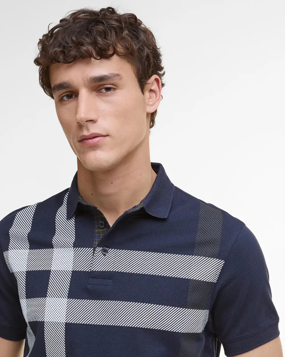 Barbour Blaine Tartan S/S Polo MML1117NY31 MML1117WH11