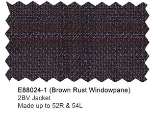 Enzo Sport Coat Brown/Rust Windowpane E88024-1