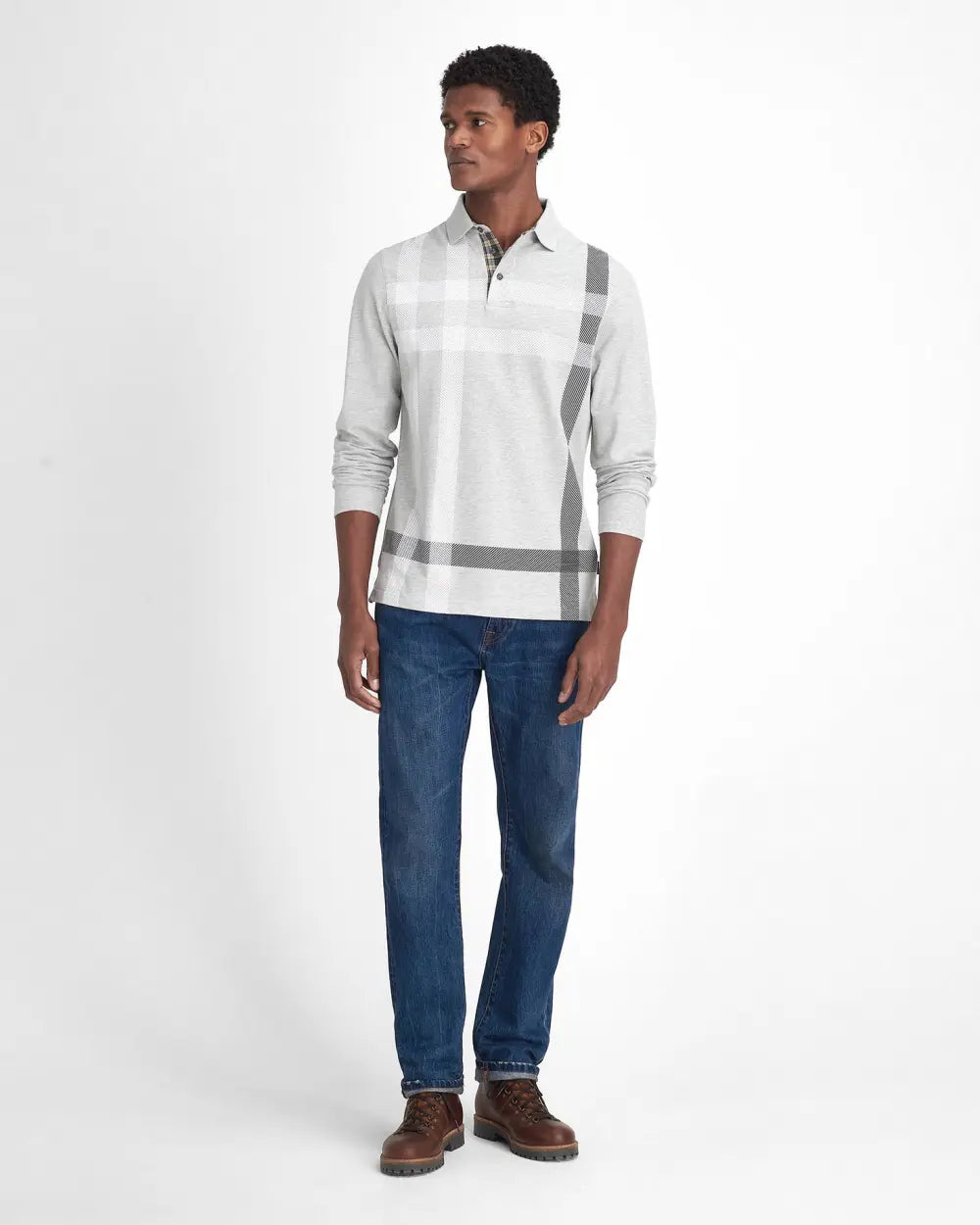 Barbour Blaine Tartan L/S Polo MML1412GY52