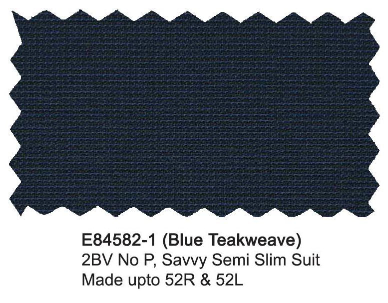 Enzo 150 2 Piece Wool Suit - Blue Teakweave 84582-1