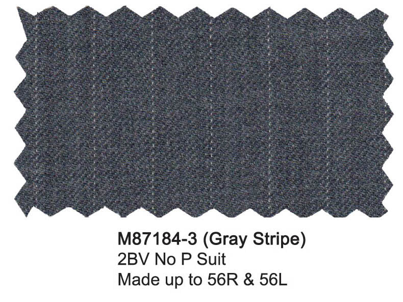 Mantoni 140 Wool Suit - Gray Stripe - M87184-3
