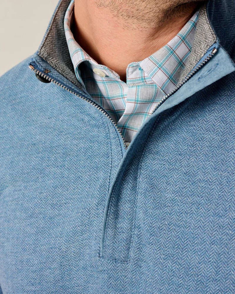 Johnnie O Rubin Herringbone Cashmere Blend 1/4 Zip Pullover JMKO100500