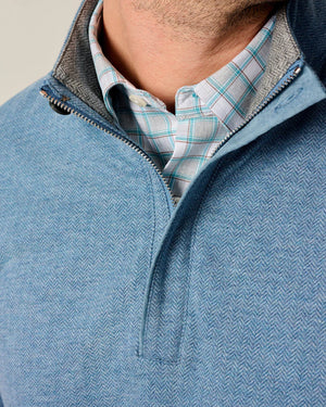 Johnnie O Rubin Herringbone Cashmere Blend 1/4 Zip Pullover JMKO100500