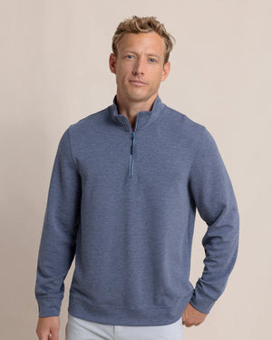 Southern Tide Whyche Interlock Heather Quarter Zip 11148