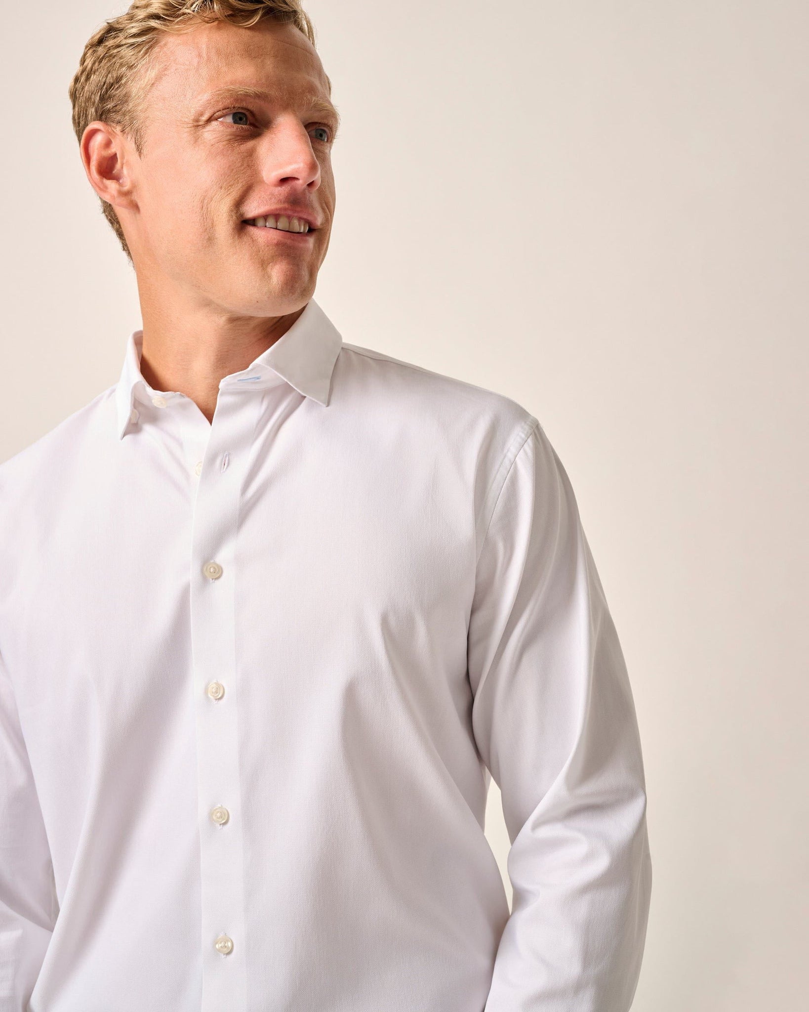 Mid Layers Gold Label White Dress Shirts Men's White Stretch Cotton Slim Fit Formal Shirt With Mid Layers Gold Label White Dress Shirts Men's White Stretch Cotton Slim Fit Formal Shirt With