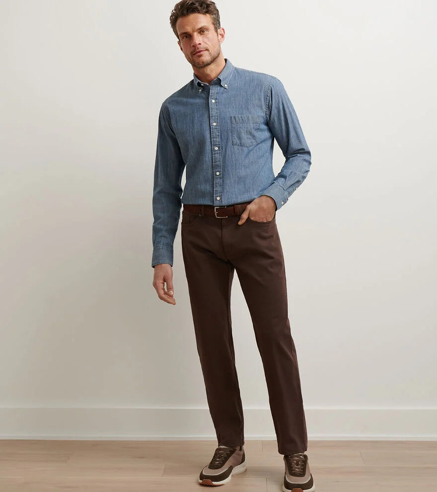 Peter Millar Signature Sateen Five Pocket Pants MF25B40FB