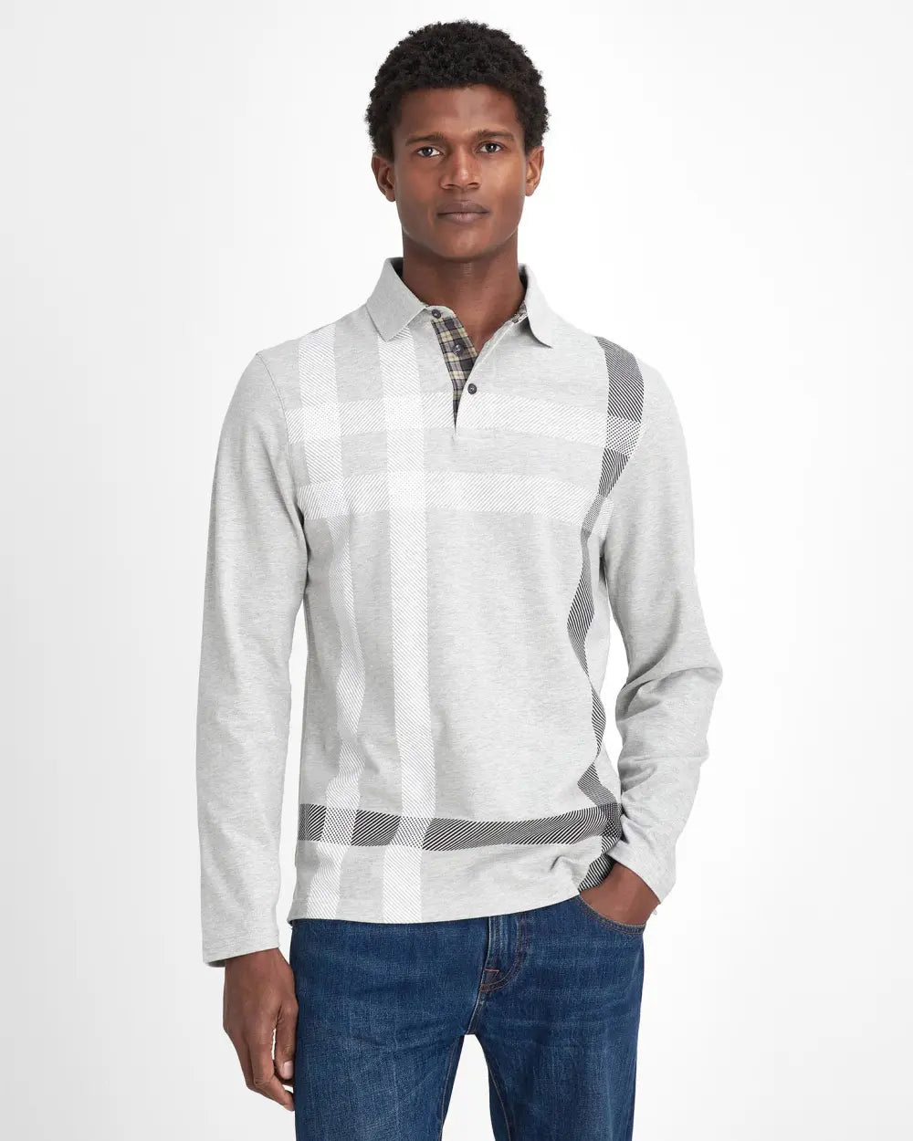 Barbour Blaine Tartan L/S Polo MML1412GY52