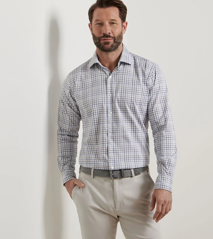 Peter Millar North Coast Crown Lite Cotton Stretch Sport Shirt MF25W04LTS