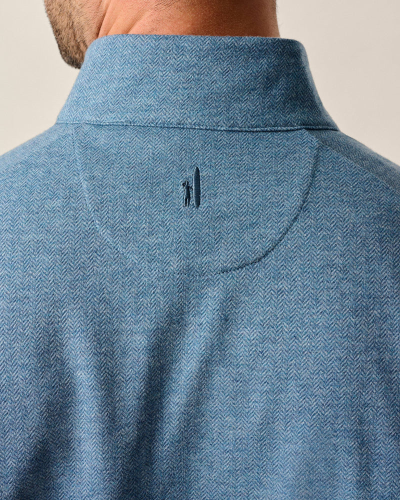 Johnnie O Rubin Herringbone Cashmere Blend 1/4 Zip Pullover JMKO100500
