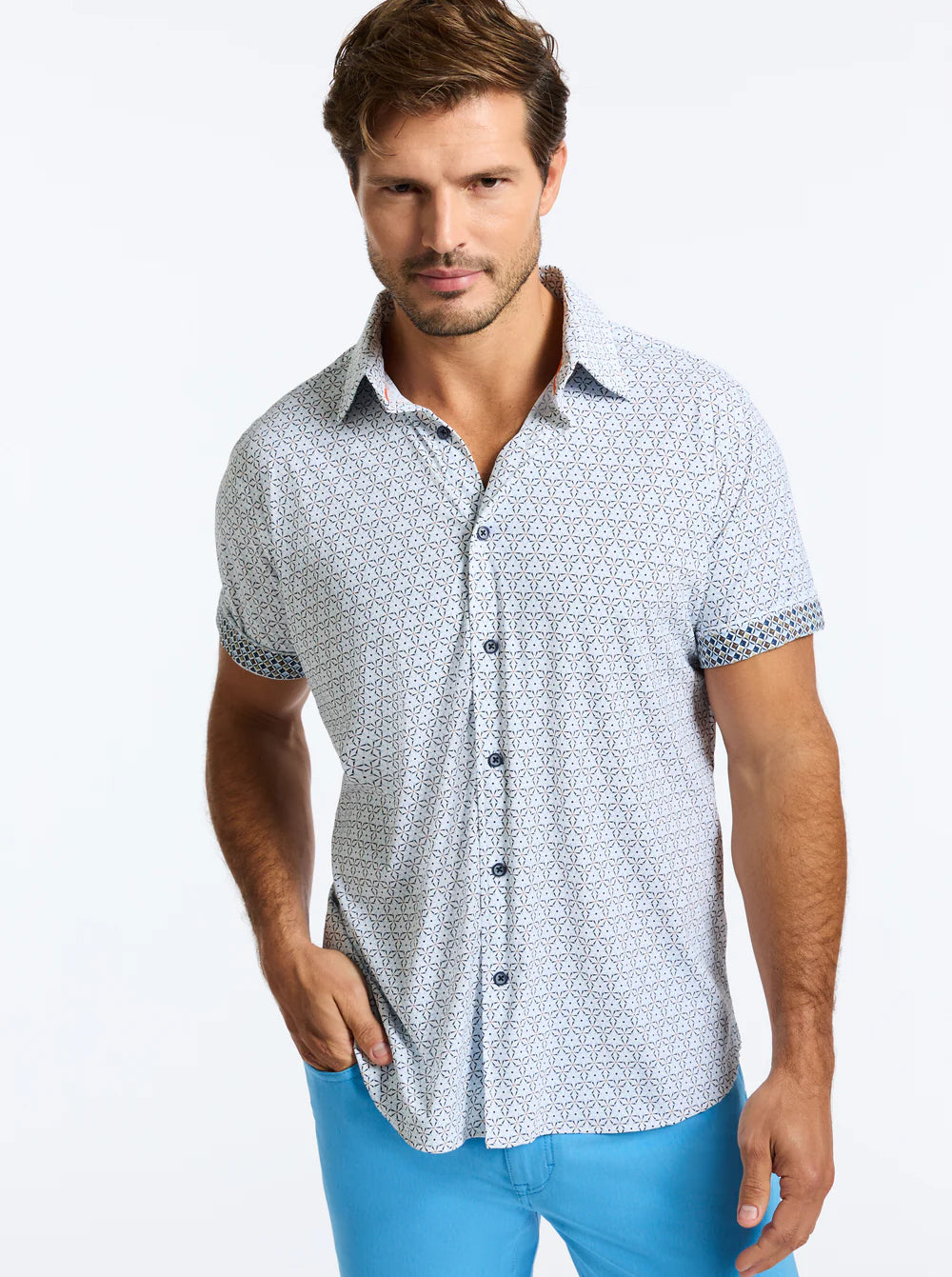 Robert Graham Avalon Short Sleeve Knit Shirt S25213C-960