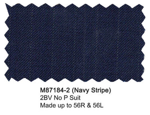 Mantoni 140 Wool Suit - Navy Stripe - M87184-2
