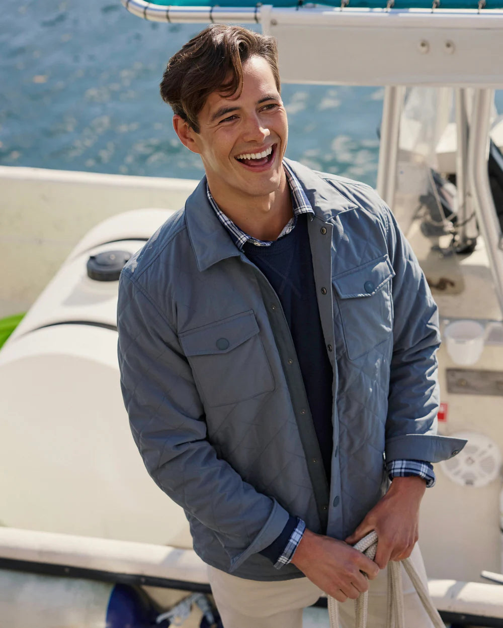 Chemise boutonnée Southern Tide Dock Miami Hurricanes - Gris Chemise boutonnée Southern Tide Dock Miami Hurricanes - Gris