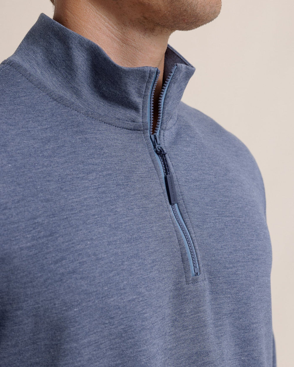 Southern Tide Whyche Interlock Heather Quarter Zip 11148