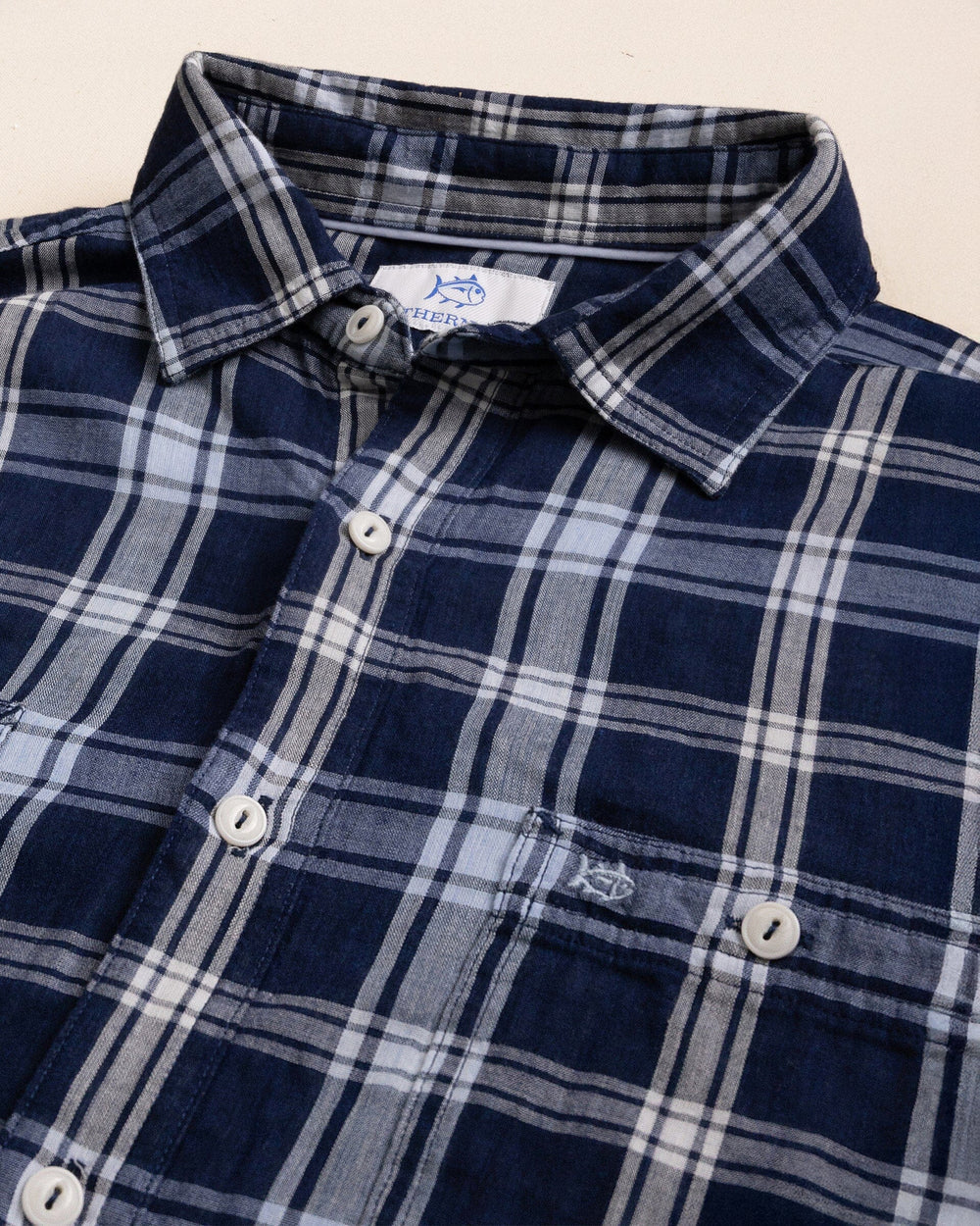 Southern Tide Somerset Plaid Double Cloth Heather Sportshirt 11889