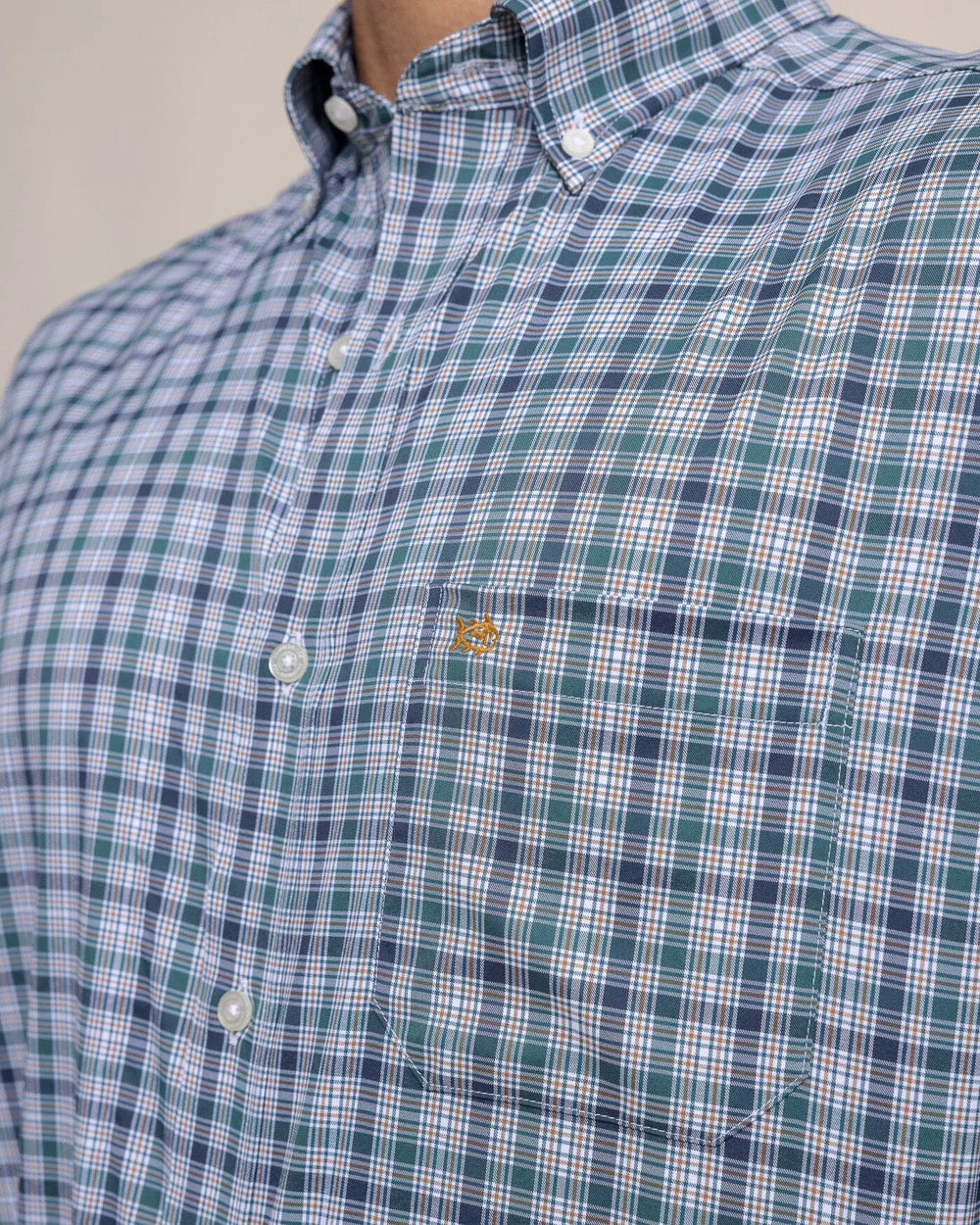 Southern Tide Saltgrass Plaid Intercoastal L/S Sports Shirt 11165