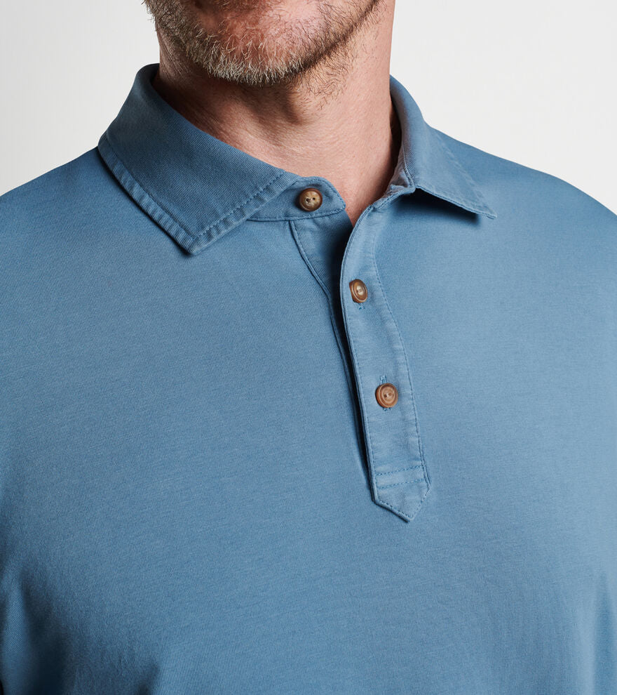 Peter Millar Lava Wash Long Sleeve Polo MF23K21