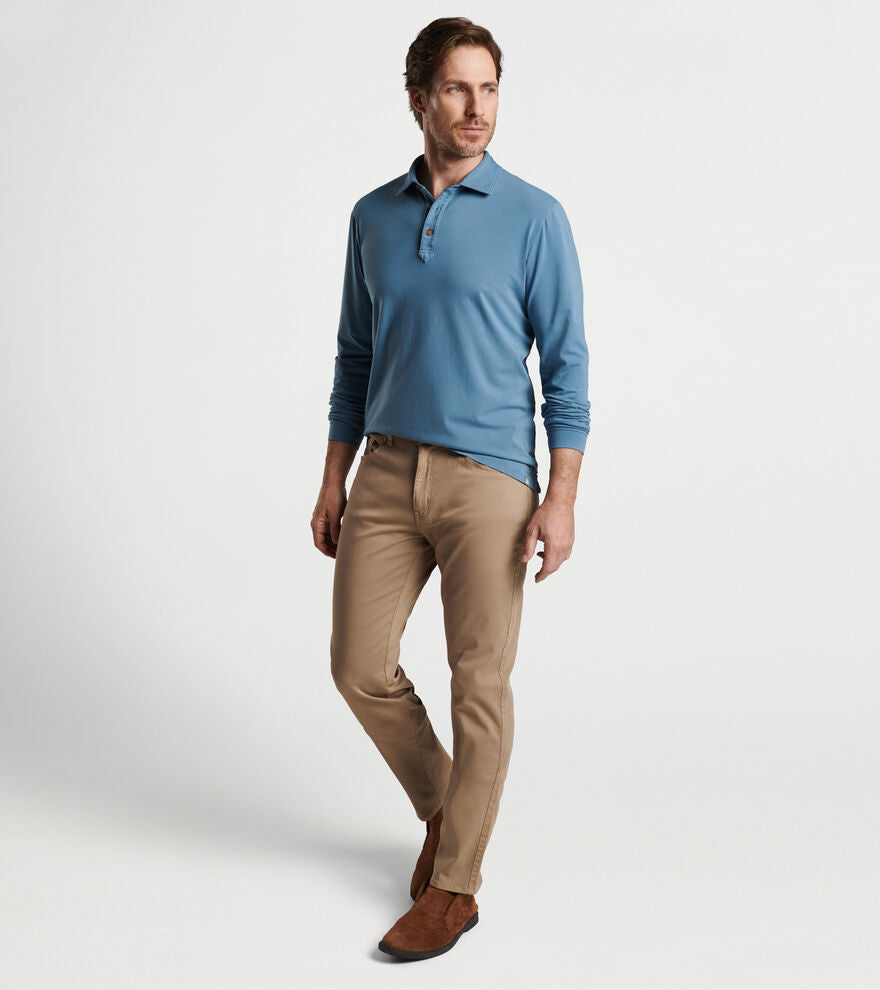 Peter Millar Lava Wash Long Sleeve Polo MF23K21