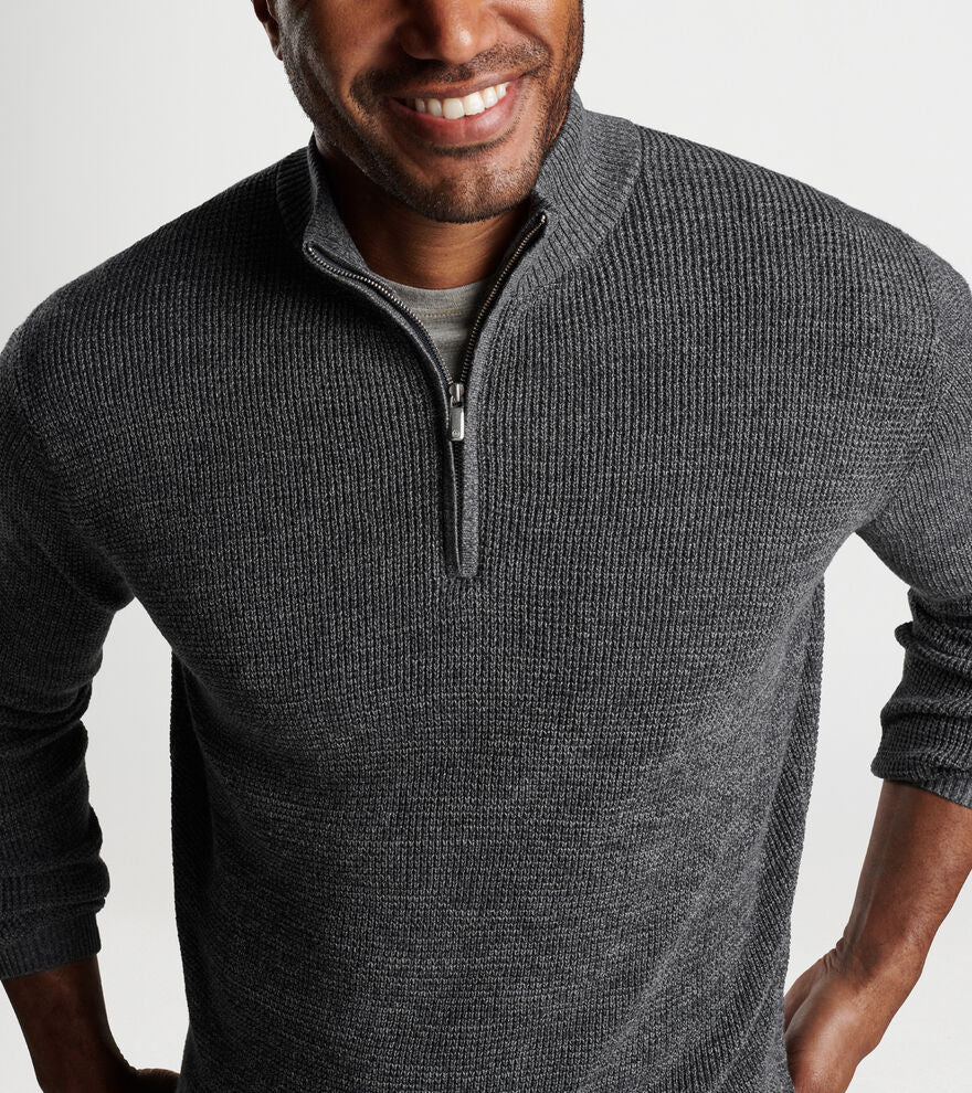 (Peter Millar Kitts Twisted  Quarter-Zip Sweater - MF23S05