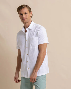 Southern Tide Beachcast Solid Knit Short Sleeve Sportshirt 11007