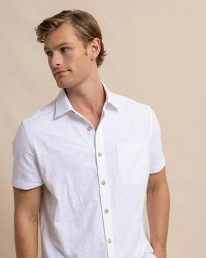 Southern Tide Beachcast Solid Knit Short Sleeve Sportshirt 11007