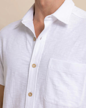 Southern Tide Beachcast Solid Knit Short Sleeve Sportshirt 11007