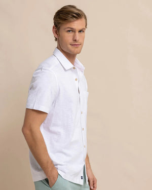 Southern Tide Beachcast Solid Knit Short Sleeve Sportshirt 11007