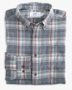 Southern Tide Flannel Longleaf Plaid Heather Sportshirt L/S 10320