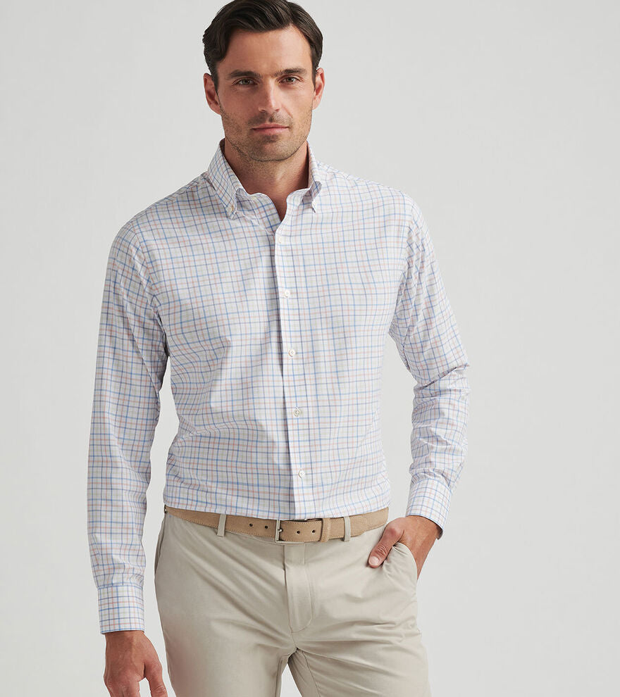 Peter Millar Baker Performance Poplin Sport Shirt MS25XW06LTDP