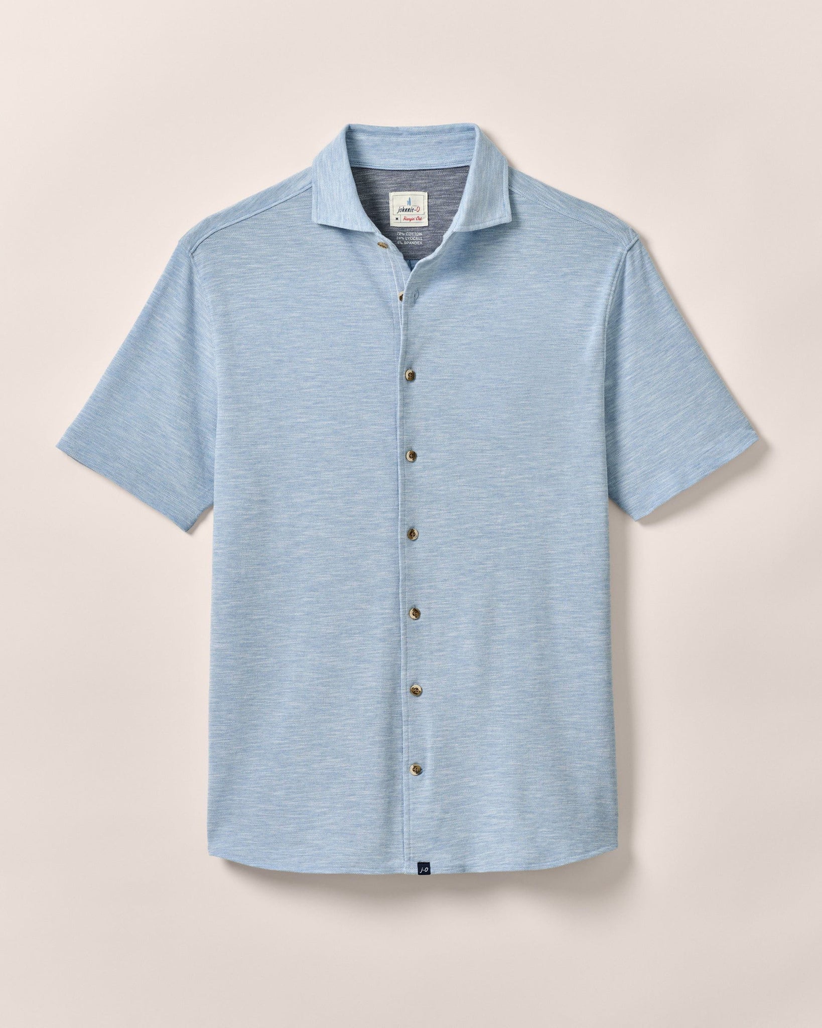 Johnnie-O Short Sleeve Knit Pique Button Up Shirt-Kayce JMWS100030