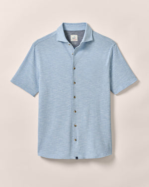 Johnnie-O Short Sleeve Knit Pique Button Up Shirt-Kayce JMWS100030