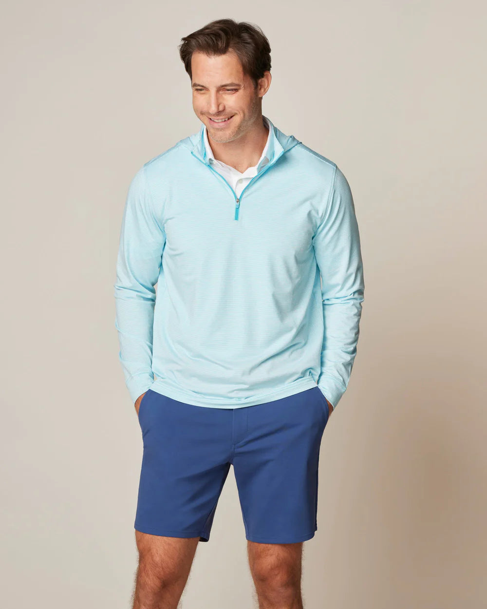 Johnnie-O Hybrid Performance 1/4 Zip Hoodie-JMHD1150