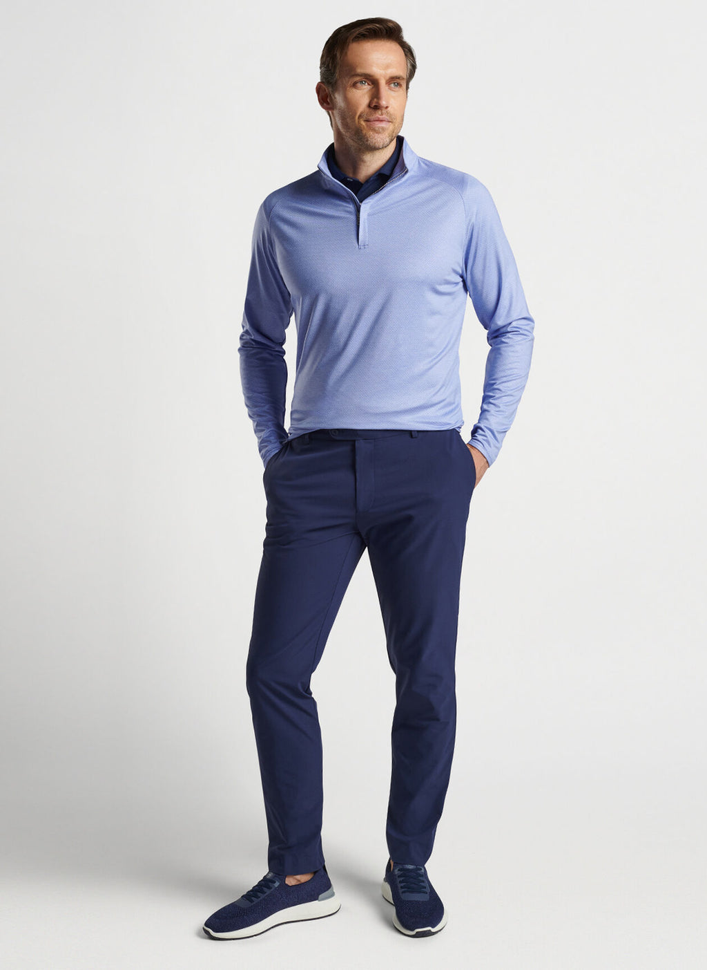 Peter Millar Stealth Geo Performance Quarter Zip MF23XK60A